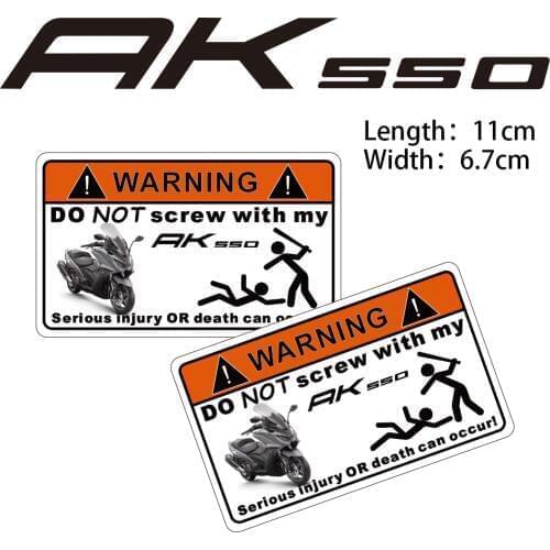 KODASKIN Motorcycle Cheap 2D Creative Warning Sticker Decal for KYMCO AK550
