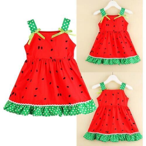 Summer Infant Toddler Kid Baby Girl Sleeveless Clothes Party Dress