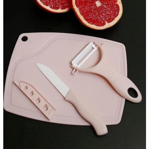 3pcs/set Ceramic Knife Set Kitchen Cooking Tools Ceramic Knife White Blade Colorful Handle Ceramic Paring Kitchen Knives