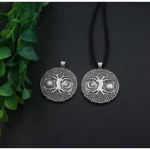 Tree Of Life Pendant Necklace Family Tree Moon And Sun Jewelry