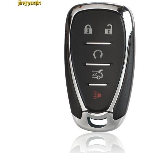 Jingyuqin Remote Key Shell for Chevy Chevrolet Traverse Equinox Malibu Cruze Spark Camaro 2016-2019 5 Buttons Smart Car Key Fob