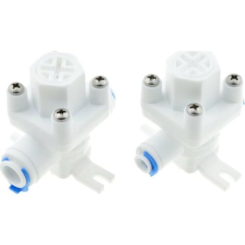RO Water Pressure Relief Valve Water Pressure Reducing Regulator 1/4" 3/8" OD Hose Quick Connection RO Reverse Osmosis System