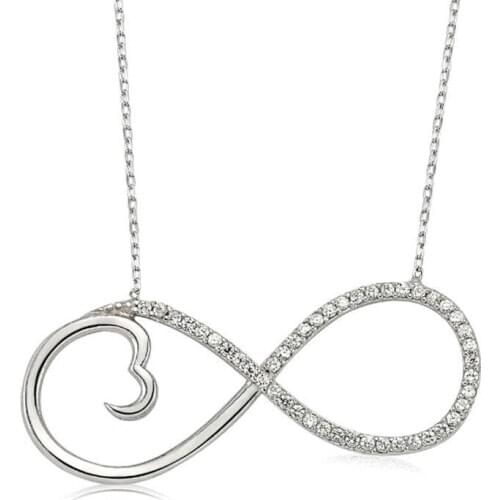 Silverlina Silver Infinity Heart Lady Necklace