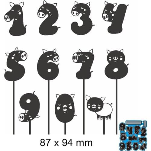 Cutting Dies number New Metal Stencils DIY Scrap Booking Paper Cards Making Decoration 87*94mm