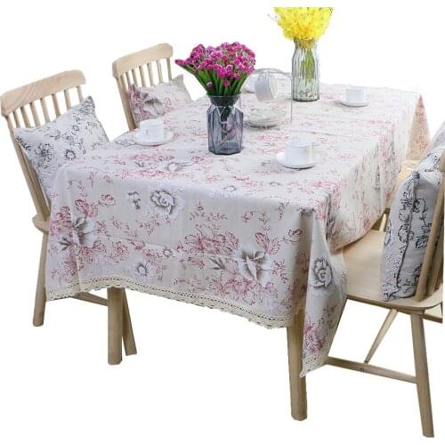 Cotton And Linen Tablecloth Pastoral Rectangular Tablecloth Cover Is Strong And Durable Used For Country Wedding Decoration