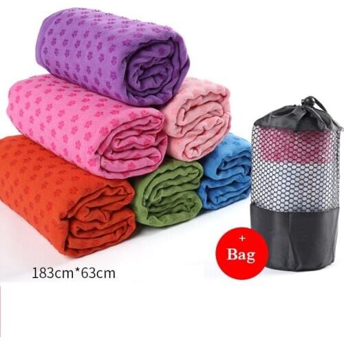 Foldable Portable Yoga Towel Large Yoga Mat 183cm length Non Slip Yoga Mat Cover Towel Blanket For Fitness Exercise