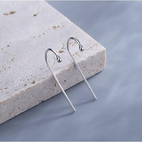 Modern Jewelry 2021 Fashion Stick Earrings Simply Design Silvery Plating Hot Selling Hip Hop Metal Earrings For Women Gifts