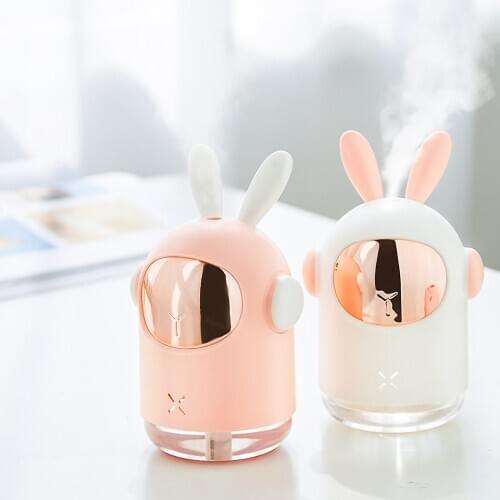 300ml Animal Shape Air Humidifier 2W USB Recharge Humidifier Cartoon Portable Colorful Night Light Diffuser for Home Office