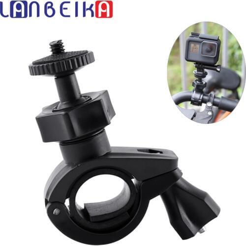 LANBEIKE Rotatable Bike Bicycle Handlebar Mount Holder Adapter Motorbike Clip Bracket for Gopro Hero 9 8 7 6 SJCAM SJ6 SJ5000
