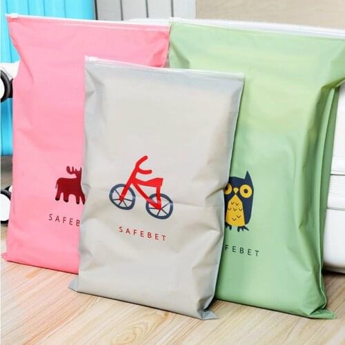 1PCS Travel Storage Bags PVC Waterproof Underwear Shoes Organizer Bags Zipper Transparent Vacuum Bags Wardrobe Toy Organizer Bag