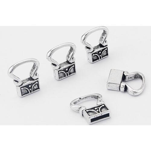 10pcs Hanger Style End Bead Cap Fit 10*2mm Flat Leather