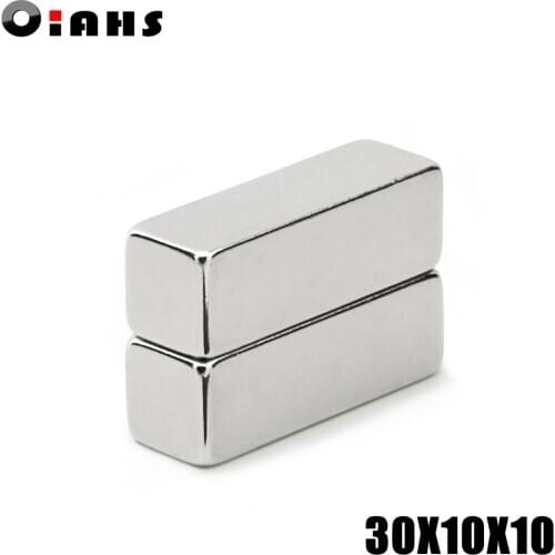 5pcs F30x10x10mm Super Powerful Strong Rare Earth Block NdFeB Magnet Neodymium N35 Magnets F30*10*10mm- Free Shipping