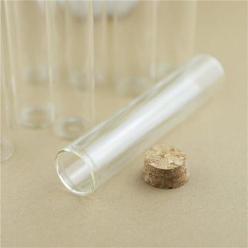 6 Pieces 30*150mm 80ml Corks Glass Bottle Stopper Test Tube Spicy Glass Storage Jars Transparent Bottle Container Jar Vials