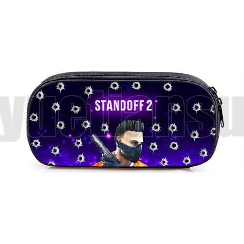 3D Shooting Game Standoff 2 Pencil Case Teenager Zipper Pen Case Stationery Storage Cosmetics Cartoon Anime Make Up Bags