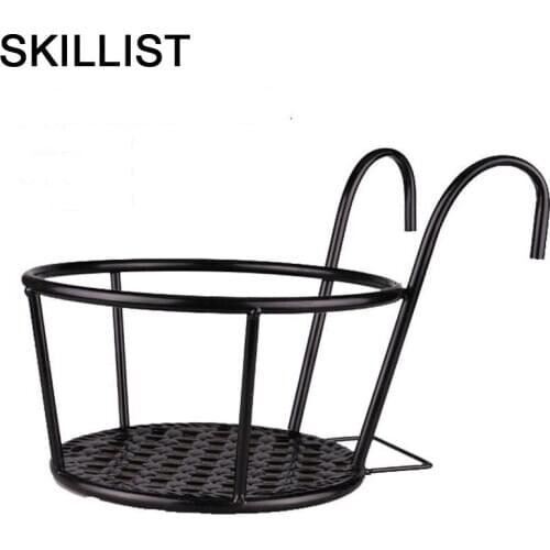 Varanda Saksisi Sera Terrasse Decorative Metal Planten Standaard Outdoor Decoration Balkon Stand Flower Balcony Plant Shelf