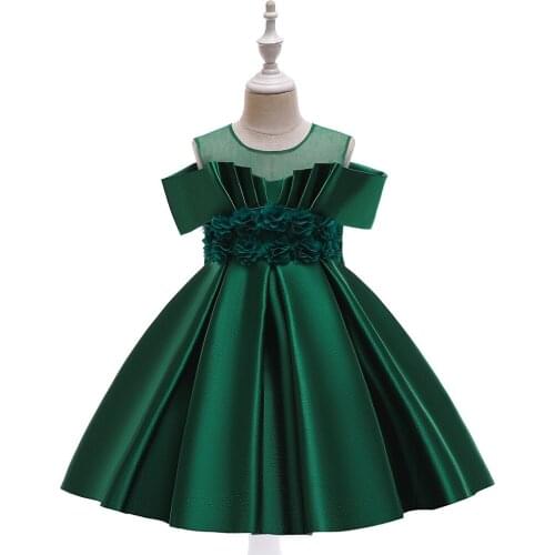 Children Flower Tutu Dress For 4-10 Year Girls Wedding Birthday Party Princess Dresses Kids Champagne Costume Clothing Vestidos