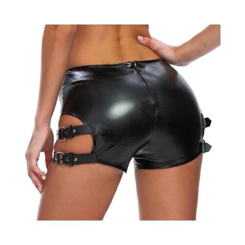 New Patent Leather Stretch Shorts Bar Ds Performance Clothing Sexy Nightclub Dance Costume Performance Clothing Stage Costume