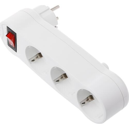 16A European Type Conversion Plug 1 To 3 Way EU Standard Power Adapter Socket EU Standard