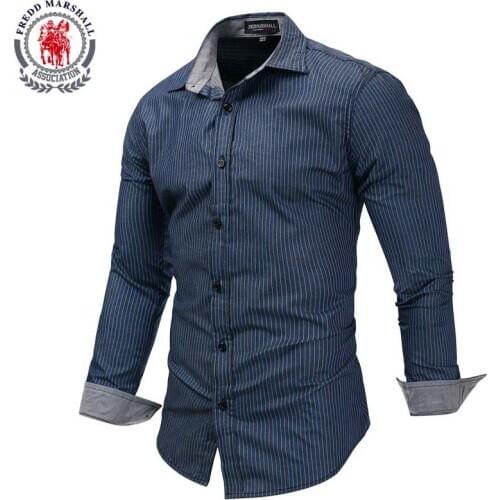 Мужские приталенные рубашки Fredd Marshall China At AliExpress