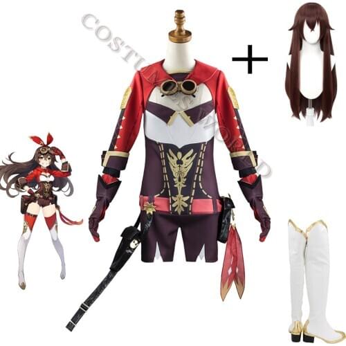 Hot Game Genshin Impact Amber Cosplay Costumes Amber Wig Cosplay Halloween Cosplay Costumes With Gloves Cosplay Uniform Full Set