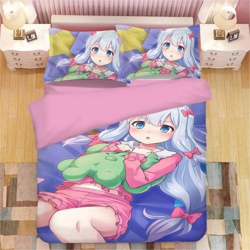 Izumi Sagiri 3D Anime Print Bedding Set Duvet Covers Pillowcases NEW Comforter Bedding Sets Bedclothes Bed Linen 09