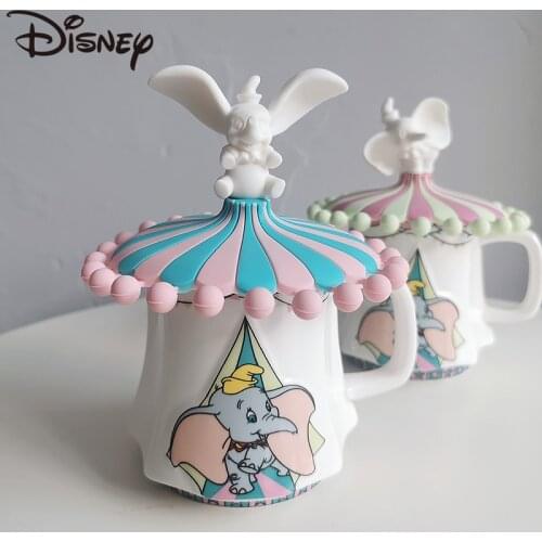 Disney Dumbo Mugs Cute Ceramics Cartoon Circus Tent Cuplid 250ml Large Capacity Mugs Gift