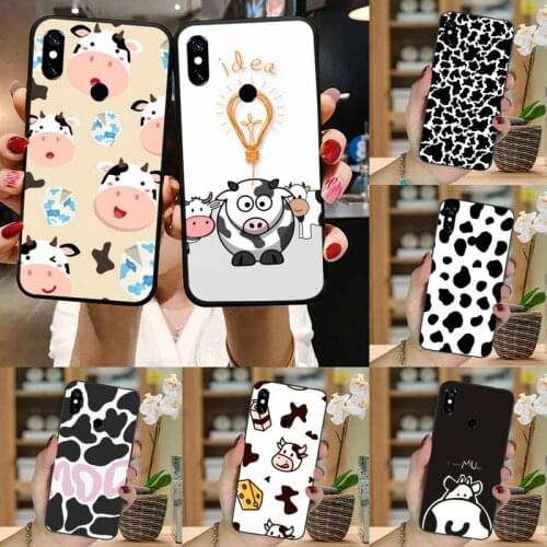 Cute Cow Milk Phone Case For Xiaomi Mi Redmi Note 7 8 9 pro 8T 9T 9S 9A 10 Lite pro