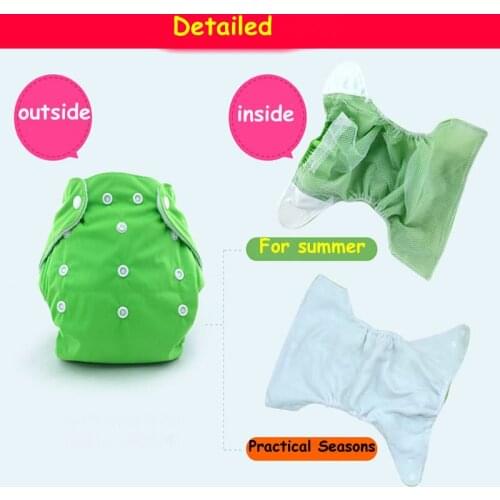 Reusable Nappies Adjustable Training Pants Waterproof Cloth Diaper Cotton Soft Covers Baby Cloth Diapers Nappy Changing summer