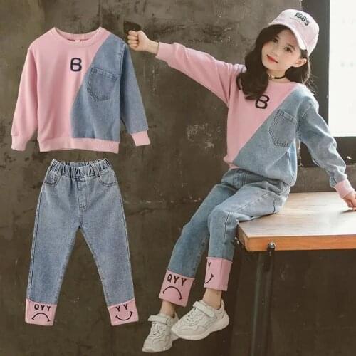 Fashion Girls Clothes Set Teen Girls Tracksuit Spring 2021 Autumn Long Sleeve 2pcs Children Suits Little Girl Sets 8 10 12 years