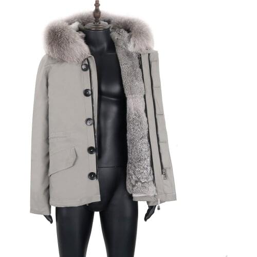 Men Winter Parka Waterproof Jacket Real Fur Coat 7XL Natural Rabbit Fur Liner Detachable Warm Outerwear Coat Korean Thick Parka