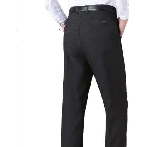 2020 Fashion Mens Dress Suit Pants Classic Business Dress Plus Size 40 Casual Straight Trousers Suit Pants Male Pantalon Hombre