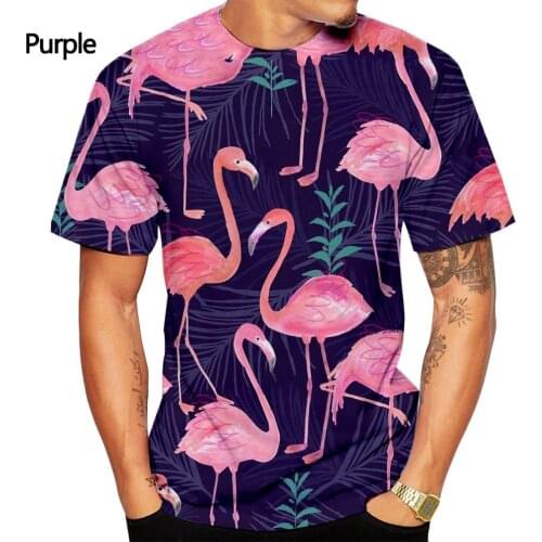 New Fashion Flamingo 3D Printed T-Shirt Short Sleeve Casual T-Shirt for Men and Women