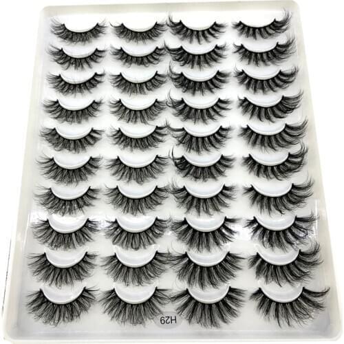 NEW 20 pairs 18-25mm fake Eyelashes 100% Mink Eyelashes Mink Lashes Natural Dramatic Volume Eyelashes Extension False Eyelashes