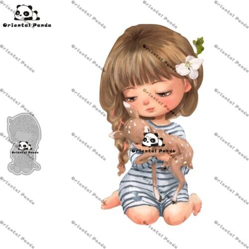 New Dies 2020 Camper Van Metal Little girl and deer Dies photo album cutting dies Scrapbooking Stencil Die Cuts new dies metal
