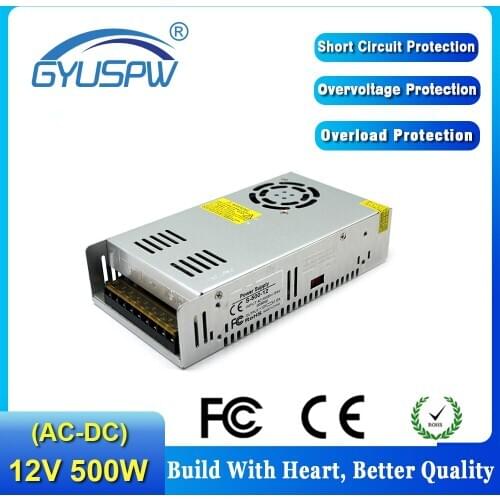Single Output 12V 41A 500W Switching power supply dc Power Supplies led driver Transformer AC110v 220v For CNC CCTV Motor