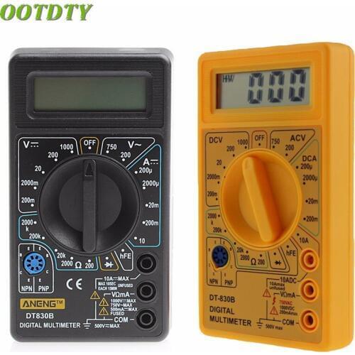 OOTDTY DT-830B Multimeter LCD Auto Range Digital Voltmeter Ohmmeter Volt Tester