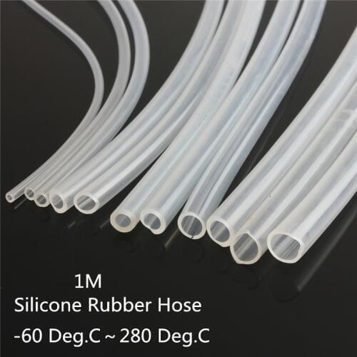Rubber hose 3 4 5 6 8 10 12mm Out Diameter Beer Pipe Food Grade Transparent Silicone Tube Soft Rubber Hose Flexible Milk Hose