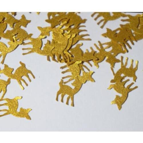 Glitter Woodland deer Confettis rustic wedding birthday Table decor scrapbook scatters party decoartions