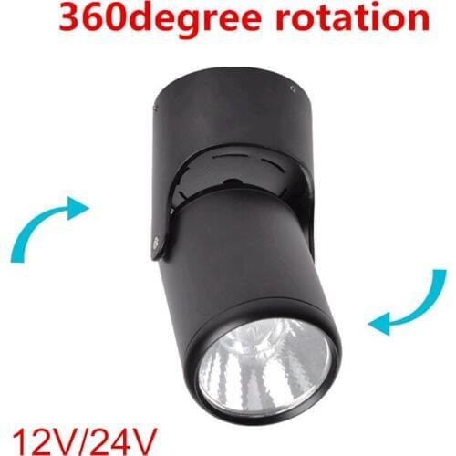 COB 10W 20W LED Downlights Surface Mounted Downlight LED Lighting Angle-adjustable+ AC/DC 12V 24V Driver Warm/Natural/Cold White