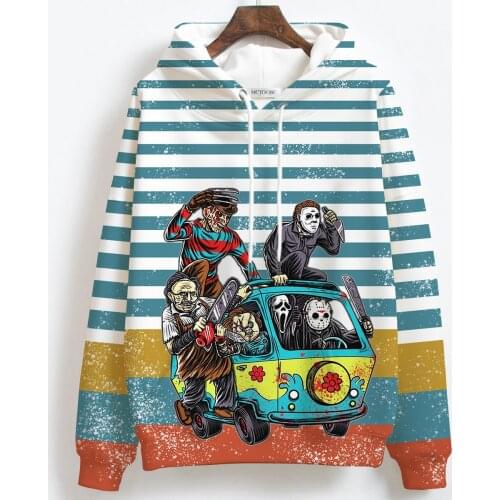 New 2022 The Horror Movie Villains Friends Halloween Day Shirt Hoodies