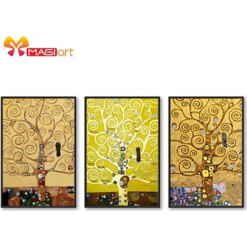 Cross stitch kits Embroidery needlework sets 11CT water soluble canvas patterns 14CT Modern style Gustavs Tree -NCMF300