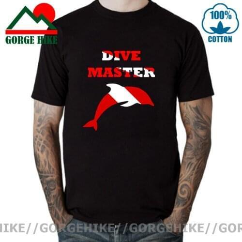 GorgeHike Vintage Diver Down Flag Design Dolphin T shirt men Funny Dolphin Dive Master T-shirt Male Cute Dolphin Print Tee shirt