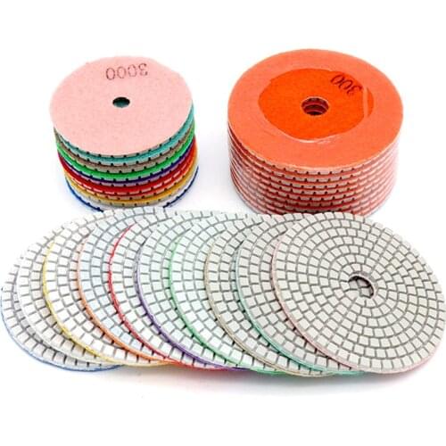 1pc 3" 4" 50-3000 Grit Diamond Polishing Pad Sanding Grinding Disc Marble Granite Polisher Flexible Stone Ceramic Tile Hand Tool
