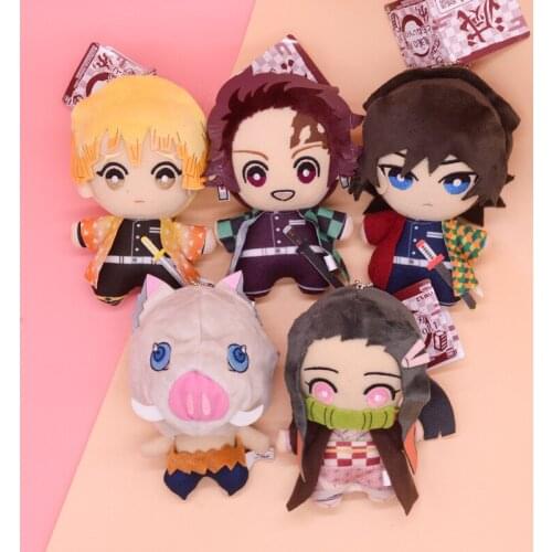 15cm Cartoon Demon Slayer Blade Plush Doll Pendant Kamado Kyoujurou Muichirou Kanae Giyuu Inosuke Warme Cute Lovly Toy