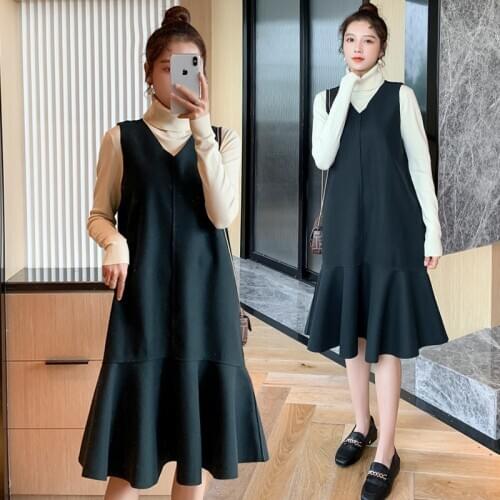 1678# Maternity Clothes Stylish Sweety 2Pcs Maternity Dress Set Clothes for Pregnant Women Pregnant Women Suit