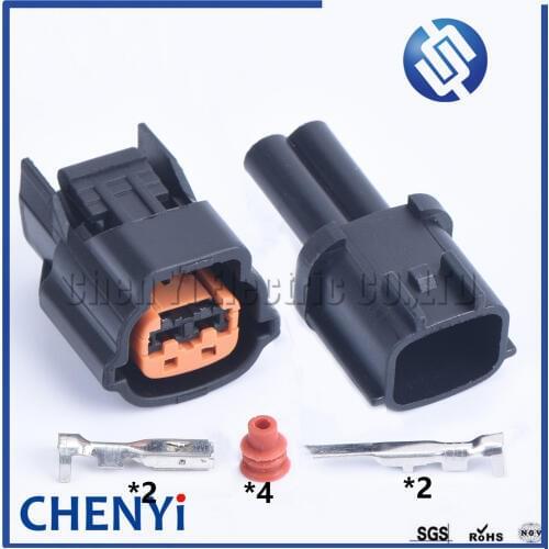 2 set 2 Pin car waterproof auto connectors horn ballast plug (2.2) male or female 6098-0137 speaker Wiring connection plug