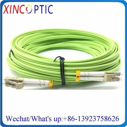 30Mts LC ST FC SC MM Duplex OM5 3.0mm 30M Lime Green Color PVC(OFNR) Multimode 2Cores Fiber Optic Patch Cord Leads Jumper Cable