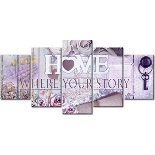 5pcs DIY 5d diamond embroidery sweet home 5D diamond painting Cross Stitch full square/Round Rhinestone mosaic home decoration