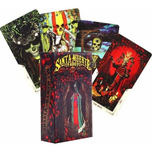 78pcs Cards Santa Muerte Tarot Deck Book of the Dead Family Party Board Game Dropship
