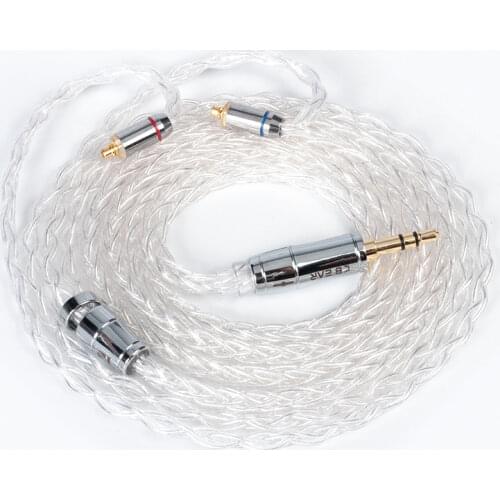 KBEAR Limpid Pro 8 Core Pure Silver Cable with 2Pin/QDC/TFZ/MMCX 3.5mm for KZ ZSX ZAX ASX EDX DQ6 BLON BL01 BL03 TRI I3 Starsea